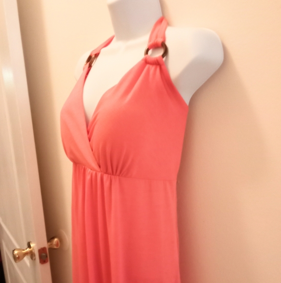 NWTπFREE GIFT INCLUDEDπMidi Dress Push-Up Pads Bra, Strap Neck Halter Summer - Picture 7 of 16